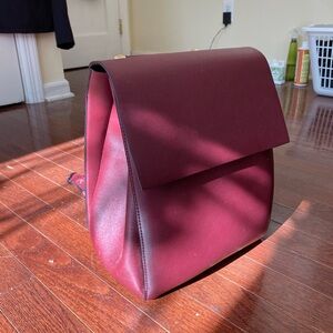 topshop faux leather backpack